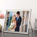 Silver 810"(Horizontal) Floating Picture Frames Set of 2,For Picture (7x9'',6x8'',5x7''),Tabletop Shelf Photo Frame,Classy For Holiday,Wedding,Home or Office Dcor