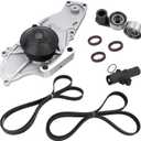 TKH-002 Engine Timing Belt Kit with Water Pump, Compatible with Honda Accord Crosstour Acura MDX TL TLX RL RLX ZDX TSX RDX Odyssey Pilot Ridgeline Saturn Vue 3.0L 3.2L 3.5L 3.7L TKH002 TCKWP329
