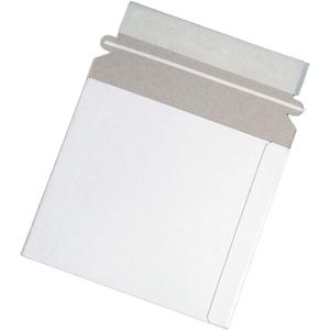 Maxtek CD/DVD Disc White Cardboard Mailers, 6 x 6 3/8 Inches, Self Seal Adhesive Flap, 100 Pack.