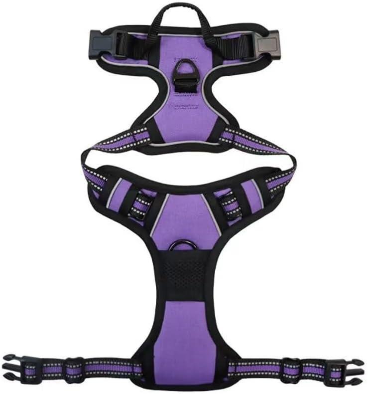 Dog Collar Reflective Nylon Dog Harness, Vest-Style Dog Leash for  Dogs XL