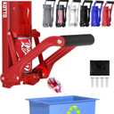 Kotto Can Crusher - Wall Mounted Can Crushers for Recycling - with Auto-Drop System -Built-in Bottle Opener-Crushes 8-16oz Cans-Includes Kitchen Storage Bag-Heavy Duty Can Crusher for Home Use-Red
