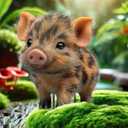Pig Acrylic Garden Stake, Indoor and Outdoor Garden Acrylic Decoration, Suitable for Flower Pots and Landscape Beautification, Suitable for Courtyards and Lawn