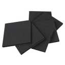 MAGZO 6Pcs Adhesive Foam Padding 1/4 in Thick X 4 in X 4 in,Closed Cell Foam Sheets Neoprene Rubber Self Stick Pads Anti Vibration Pads,Black (4in x 4in x 1/4in, 6Pcs)