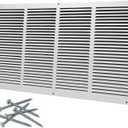 24"W x 14"H [Duct Opening Size] Steel Return Air Grille, Air Return Vent Cover for Ceiling and Sidewall - HVAC Air Vent Covers - [Outer Dimensions: 25.75"W x 15.75"H]