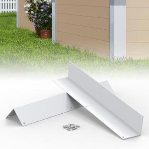 BJADE'S Aluminum Siding Corners Metal Corner Guards for Vinyl Siding,Outside Weed Whacking Protection3 3/8'' x 3 3/8'' x 15 3/4'',2 Pack