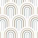 CiCiwind 197In15.5In Boho Rainbow Peel and Stick Wallpaper Removable Self Adhesive Contact Paper Cute Modern Geometric Wallpaper for Bedroom Living Room Nursery Bathroom Waterproof Easy to Clean (White and Teal)