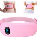 Portable Heating Pad for Cramps FSA, HSA Cordless Electric Period Fast Heat Pad for Back Pain Relief Menstrual Belt 6 Heat 6 Massage Gifts for Women Girl Her Girlfriend Christmas Stocking Stuffer Pink