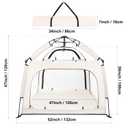 Bend River Portable Baby Playpen with Canopy, Infant Play Yard, Beach Tent, Mosquito Net for Indoor and Outdoor (Beige)