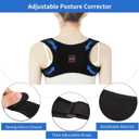 Posture Corrector for Women and Men, Adjustable Back Brace for Spine Alignment and Posture Support, Upper Back Pain Relief, Comfortable and Effective Back Brace for Better Posture (Medium) (Black)