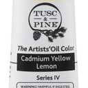 Tusc & Pine Artist Oil Paint - Cadmium Yellow Lemon, 40 ml, Non-Yellowing, Rich & Creamy Consistency, Maximum Pigment Load, Small Batch Milled Oil Paints Made in the USA for Professional Artists (1.35 Fl Oz (Pack of 1))