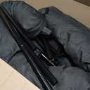 Veehoo Elevated Raised Dog Bed-Cooling Outdoor Dog Cot Bed for Large Sized Dogs Three-Sided Fence Raised Pet Cot with Mesh & No-Slip Feet Dog Hammock Bed with Removable Bolster-47 x 29" Black