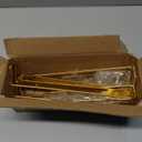 LINFIDITE Gold Under Cabinet Wine Glass Holder, 2 Pack, Space Saving, Easy Installation, Anti-Skid, Compact Design, Sturdy Materials, Affordable Gift (Shelf Thickness Under 0.98in)