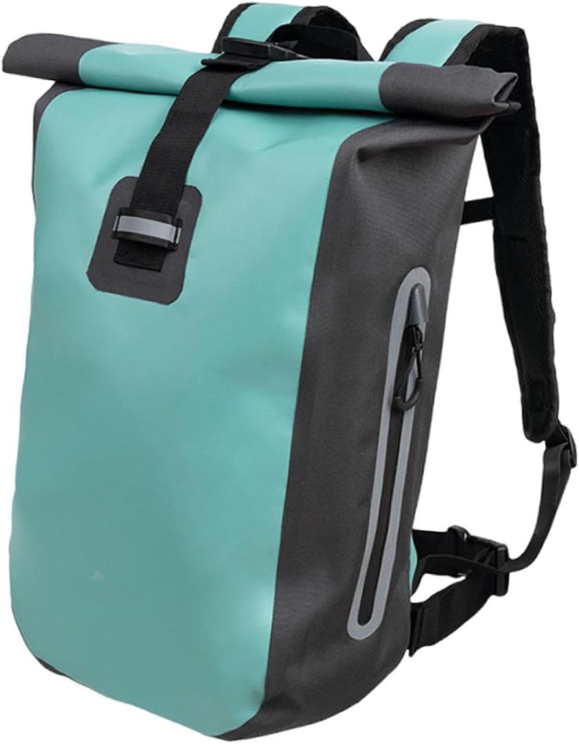 Waterproof Dry Bag Roll up Top Backpack 20 L Multifunctional Wear Resistant Waterproof Storage Bag for Beach Sailing (Green)