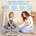 Qusases Sensory Swivel Chairs for Kids, Spinning Chair for Autistic Kids, Sit and Spin Sensory Toys, Training Body Coordination, Autism ADHD Chairs Indoor Outdoor Play Equipment (Blue), Medium