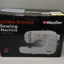 Mueller Machine For Sewing,110 Stitch Applications, Foot Pedal, LED Light, Buttonhole, Button & Zipper Sewing, User friendly, Thread Cutter and Removable Accessories Storage, White