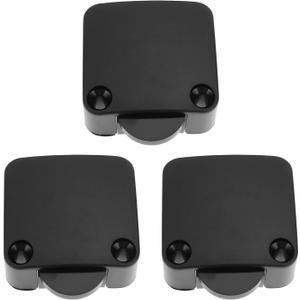 3pcs Wardrobe Cabinet Light Switch Model 202A 2A 250V Automatic Reset Door Switch Black