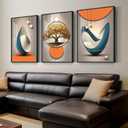Framed Modern Luxury Large Wall Art for Living Room, Bright Style Abstract Paintings Artwork for Walls, Set of 3 Piece Contemporary Art Prints, Big Pictures for Hallway, Office Wall Decor 24x36 Inch, 24" W x 36" H x 3Pcs