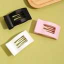 3-Pack Large Flat Hair Clips for Women, Lay Flat Claw Clips for Thick Thin Hair, Strong Hold Non-Slip Duckbill Hair Claws for Everyday, Updos, and Special Occasions (A-Mix Colors)