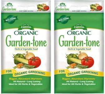 Espoma Organic Garden-Tone 3-4-4 Organic Fertilizer for Cool & Warm Season Vegetables and Herbs. Grow an Abundant Harvest of Nutritious and Flavorful Vegetables – 18 lb. Bag - 2 Pack Espoma Organic Garden-Tone 3-4-4 Organic Fertilizer for Cool & Warm Season Vegetables and Herbs. Grow an Abundant Harvest of Nutritious and Flavorful Vegetables – 18 lb. Bag - 2 Pack