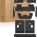 3W Floor Mats & Cargo Liner for Acura MDX 2022-2024 2025 2026, TPE Custom Fit Floor Liner & Trunk Mats & Backrest Mat, All Weather Acura MDX Accessories Car Mats 1st, 2nd and 3rd Row, Black