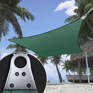 ShadeMart Heavy Duty 22' x 24' Green Sun Shade Rectangle Shade Sail, Super Ring Canopy Awning Shades for Patio Carport Yard UV Blockage Commercial Grade 260 GSM, We Custom Size