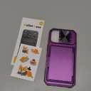 BXYJY for iPhone 17 Wallet Case with Camera Cover, Card Holder (4-5 Cards), Military Grade Protection, Heavy Duty Shockproof Women Men Protective Phone Case for iPhone 17 6.3" 2025, Dark Purple