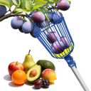 Fruit Picker Upgraded Round Claws Can Reduce Fruit Damage Lengths from 5 to 13 Feet Fruit Picker Pole with Basket Adjustable Suitable for Cherry Lemon Pear Mango Trees and More (95inch)