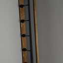 Tatub 29'' Coat Rack Wall Mount with Shelf, Wood Wall Hooks with Storage, Entryway Shelf with 5 Hangers for Bathroom, Living Room, Bedroom, Rustic Brown