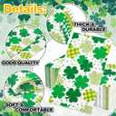 St. Patrick's Day Paper Napkins Green Shamrock Disposable Guest Napkins Plaid Dot Hand Towels for Irish Party Spring Holiday Kitchen Bathroom Dinner Table Decor Supplies, 50 Pcs