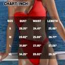 XXTAXN Women's Sexy Thong Cutout Monokinis Tie Beach One Piece Swimsuit Bathing Suit (Red, M)