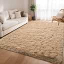 Beige Fluffy Soft Living Room Bedroom Rug, 4x6 Area Rugs Super Soft Shaggy Carpet for Living Room Classroom Kids Babys Playroom Toddler Nursery Dorm Home, Modern Indoor Non Slip Rug