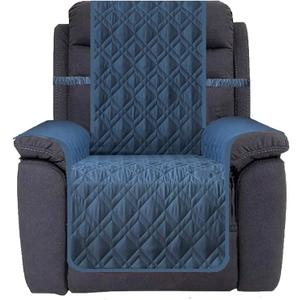 Ameritex Waterproof Nonslip Recliner Cover Stay in Place, Dog Chair Cover Furniture Protector, Ideal Recliner Slipcovers for Pets and Kids (Blue, 23")