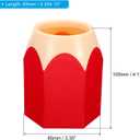 PATIKIL Pencil Holder, 2 Pack Pen Holder for Desk Cute Plastic Pencil Holder for Desk Pencil Holders Cup Organizer Pencil Shape, Blue Red
