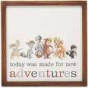Open Road Brands Disney Peter Pan Lost Boys Made for Adventures Wood Wall Decor for Play Room, Kids' Bedroom, or Nursery (Brown)