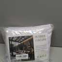 NICETOWN Outdoor Mosquito Netting for Patio, 2 Panels Waterproof Mosquito Shield for Porch/Canopy/Gazebo/Balcony, Outdoor Sheer Curtains Tulle Drapes with DIY Adjustable Length, White, W59 x L84 in