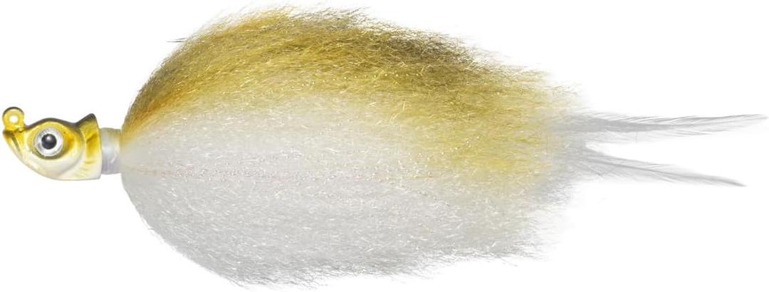 Northland Fishing Tackle Minnesota Mullet Hair Jig Fishing Lure, Lifelike Pulsing Action Bucktail Jig for Bass, Northern Pike, 8 Colors, 4 Sizes (5/8 Oz, Smelt)