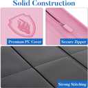 Premium Zip Card Binder, Fabmaker 9 Pocket Trading Card Binder, PU Cover Zipper Card Collection Album, Sturdy 360 Side-Loading Card Folder Holder for Game & Sports Cards, Pink (9 Pocket - 13.9" x 10.5")