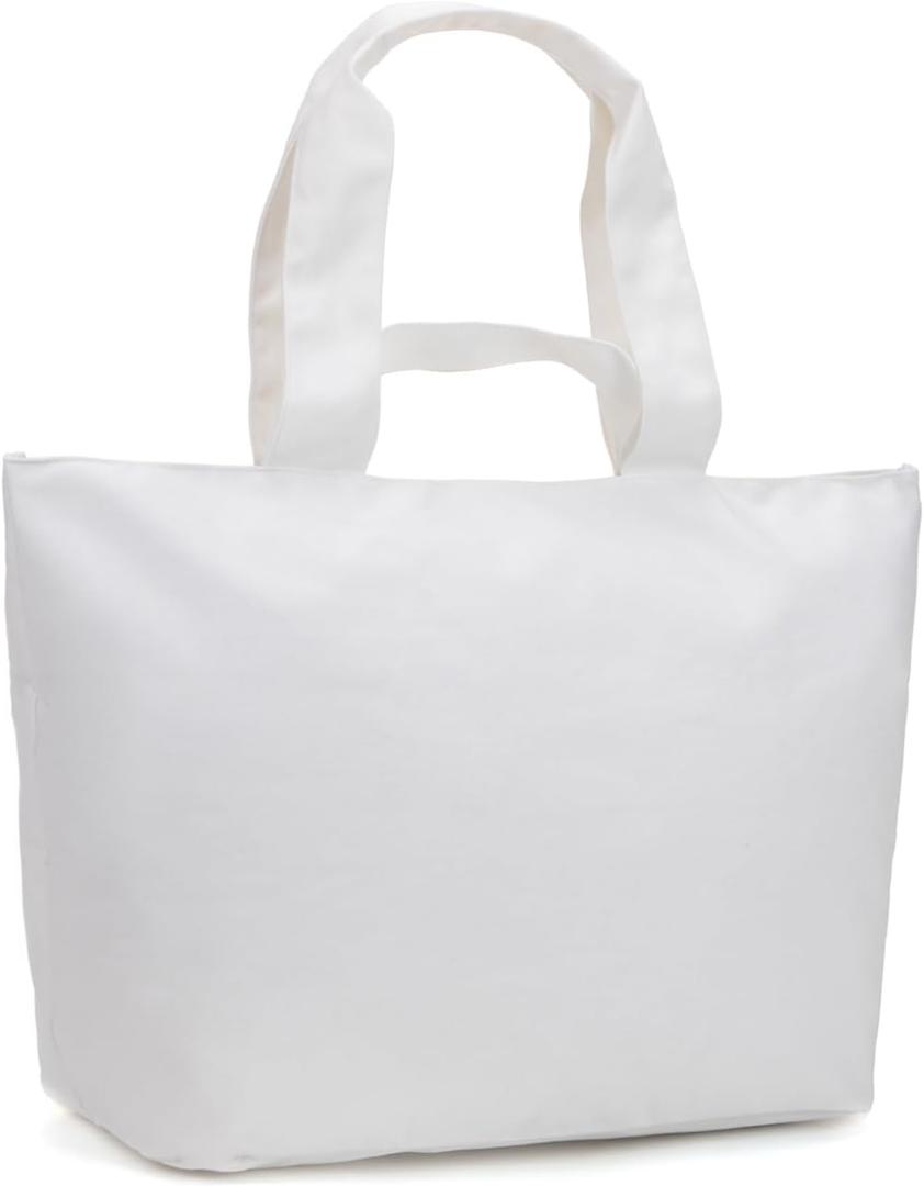 22'' 50L Large Canvas Bag, Gifts for Teen Girls, DIY Bag for Travel, Oversized Overnight Bags for Women White (White22'' Xl)