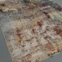 Lahome Modern Abstract Living Room Rug 8x10, Washable 8x10 Area Rugs for Bedroom Stain Resistant Non Slip, Large Red Soft Indoor Carpet for Dining Room Table Home Decor