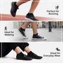 No Show Socks for Men & Women - Stylish Cotton Comfort Running Socks- Low Cut Ankle Length Anti Slip Socks (Medium, 6-pairs Black)