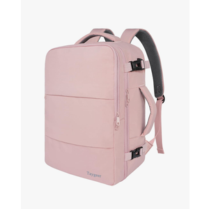 Taygeer Travel Backpack for Women, Carry On Backpack with USB Charging Port & Shoe Pouch, TSA 15.6inch Laptop Mochila Flight Approved, Nurse Bag Casual Daypack for Weekender Business Hiking, Pink