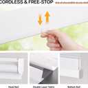LazBlinds No Tools No Drill Cordless Zebra Blinds for Windows, Dual Layer Light Control for Day and Night, Light Filtering Privacy Roller Blinds and Shades for Home, 32" W x 48" H, White