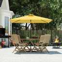 Patio Kingdom 6.5' x 10' Rectangular Patio Umbrella Large Outdoor Market Umbrella w/UV Protection, Push Button Tilt and Crank Lift, Rectangle Table Umbrella for Garden, Deck, Pool, Patio, Sunshine Yellow