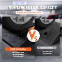 VEVOR Rubber Curb Ramp 3.5" Rise Height Sidewalk Curb Ramp, 10" Width 39.4" Length Driveway Ramp for Curb, 15T Heavy Duty Rubber for Forklifts, Trucks, Buses, Cars, Wheelchairs, Bikes