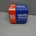 AZEN 50 Pack Gauze Rolls Bandages, 3 in x 4.1 Yards, Premium Medical Supplies & First Aid Supplies, Bandage Wrap Vet Wrap