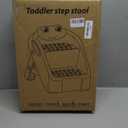 Toddler Step Stool, Easy to Fold Step Stools for Toddlers with Non-Slip Surface & Alphabet Patterns, Lightweight & Cute Kids Step Stool for Potty Training, Bathroom Sink, and Bedroom, Gray
