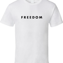 Gildan Freedom White T Shirt, White, S