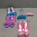 Princess Dress Up Shoes Set, Girls Dress Up Toys Toddler Jewelry Boutique Kit, 3 Themes of Unicorn Mermaid Ice Princess Costumes Set, Pretend Play Gifts for Little Girls Aged 3-6 Years Old