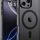 SUPFINE Magnetic for iPhone 16 Pro Case (Compatible with MagSafe) (Military Grade Drop Protection) Translucent Matte Shockproof with Anti-Fingerprint Phone Cover,Black