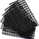 Aquarium Fish Tank Divider Plastic Egg Crate Aquarium Filter Bottom Tray Plastic Grid (S 10pcs Black)